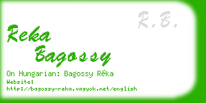 reka bagossy business card